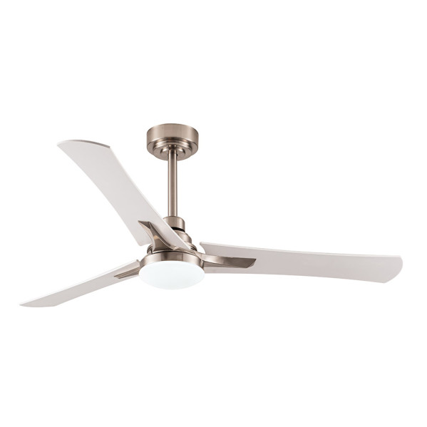 Ventilador 22w Dc Coro Niquel 3asp Blanco/haya  6Velocidades 3colores 2180lm 132d C/remoto, Memoria y Temporizador