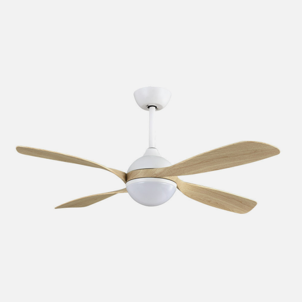 Ventilador Dc Livorno 30w 3250lm Blanco 132d 4aspas 3000k,4500k,6000k, Remoto+ Temporizador+ Memoria