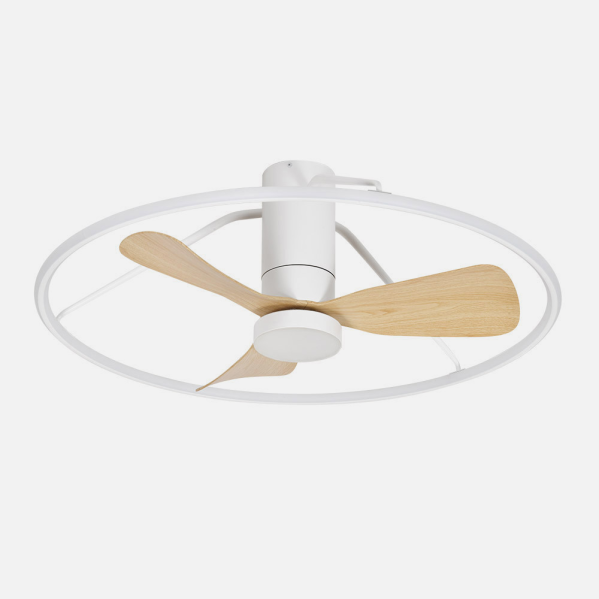Ventilador Dc Oporto 56w Blan/haya 3asp.84d 5600lm 3000-4000-6500k 6vel Remot,tempo,3int.rg