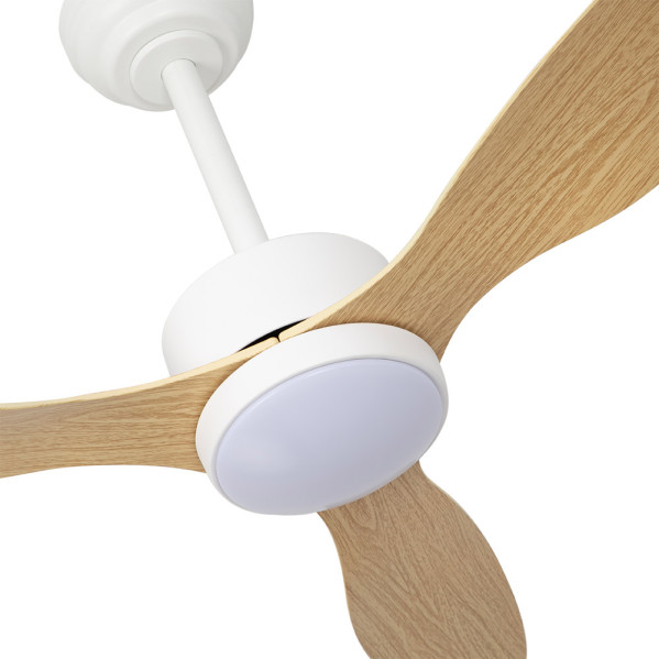 Ventilador Dc Serpa 24w Blanco 3aspas Haya 107d 2424lm 3000-4000-6500k Remoto+reguladort Intensidad+temporizador+memoria
