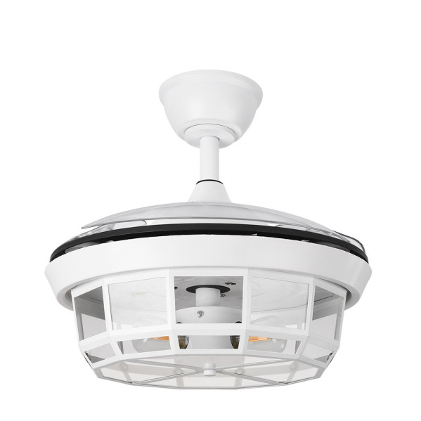 Ventilador Dc Tornado Mini Blanco 3xe27 91d 3aspas Desplegables 6velocidades C/remoto Y Temporizador